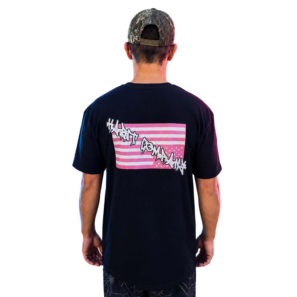Habit Rebel Flag T-Shirt // Black
