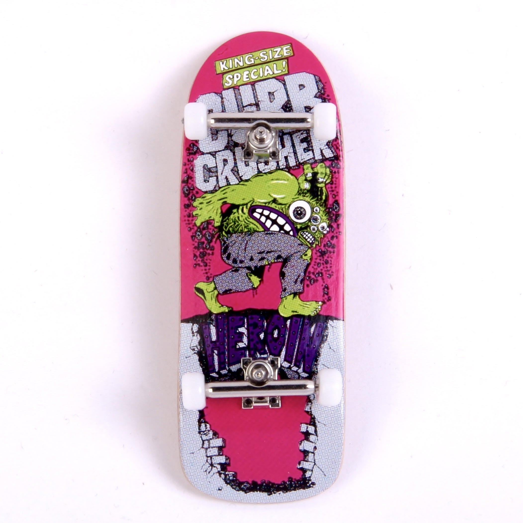 Fingerboard Custom Pro X Heroin Skateboards Curb Crusher Komplettset – 33.8mm