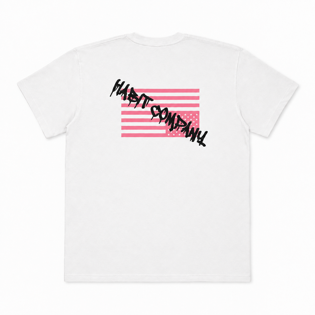 Habit Rebel Flag T-Shirt // White