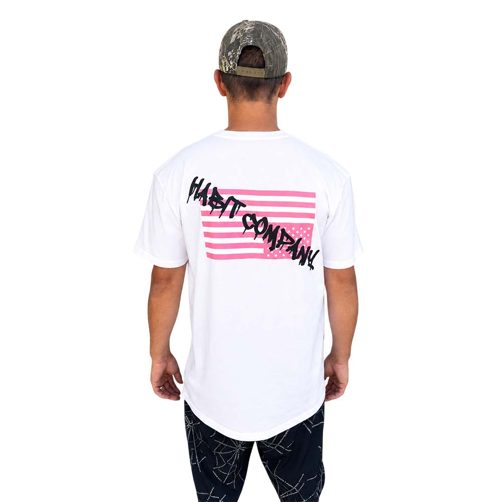 Habit Rebel Flag T-Shirt // White