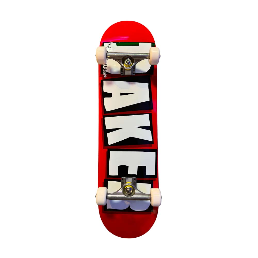 Baker Skateboard Complete Brand Logo Red/Silver/White – 8.25" (Custom Setup)
