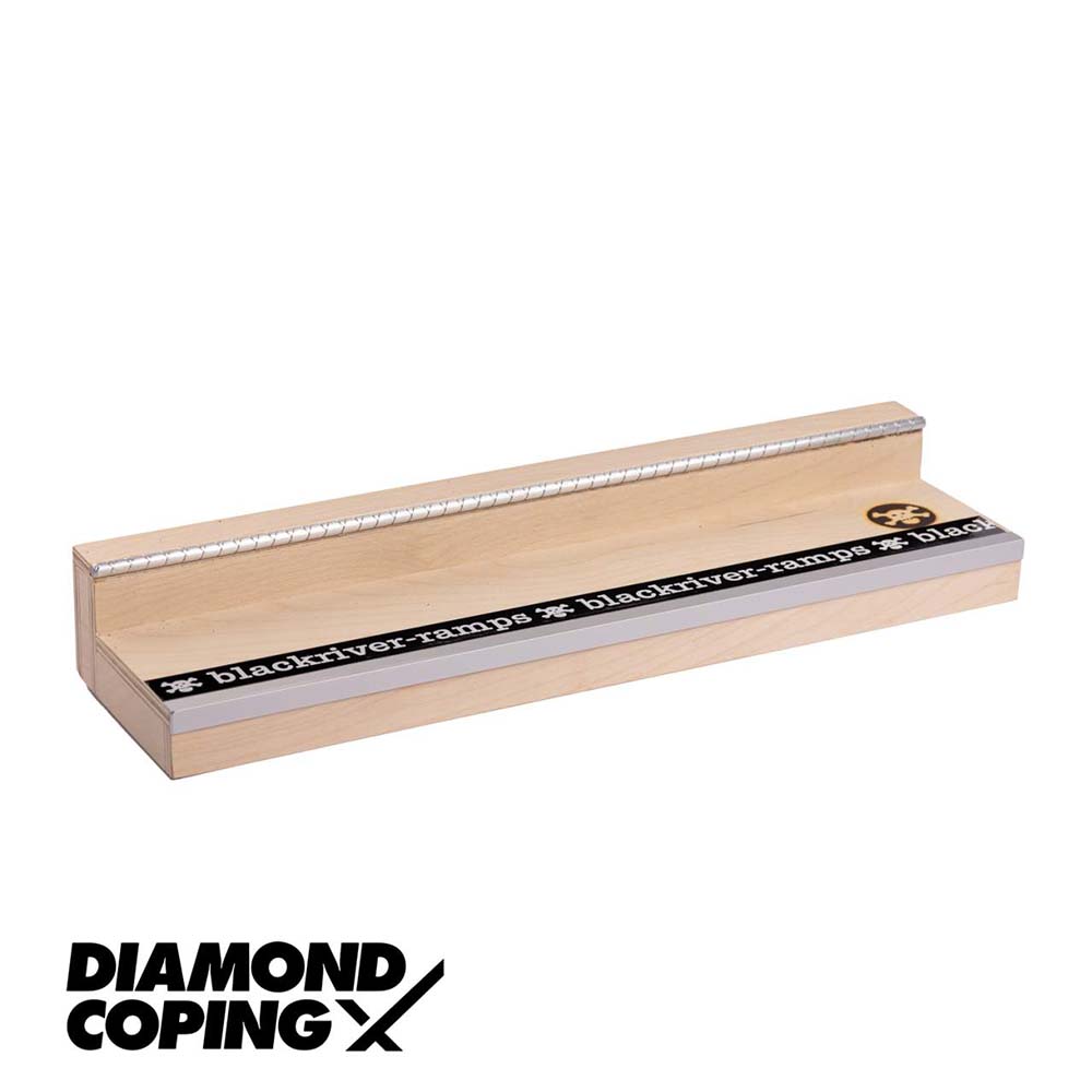 Blackriver Box 2 Diamond Coping – Fingerboard Holz-Curb Ramp