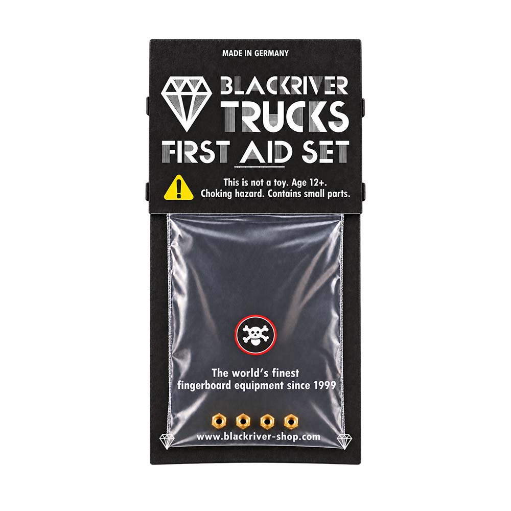 Blackriver First Aid Set Lock Nuts Gold – 4 Stück