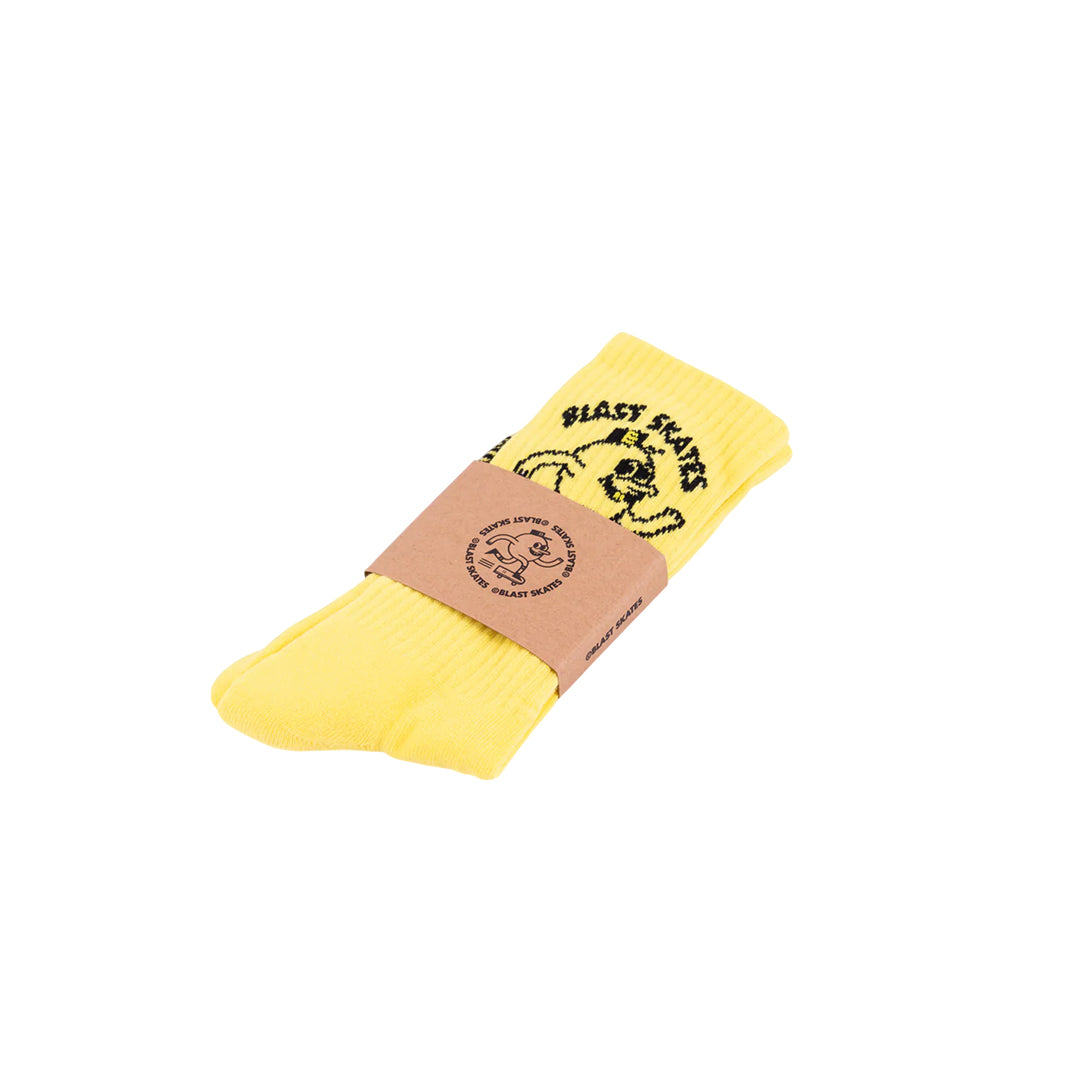 EMBROIDERED MASCOT SOCKS, Yellow