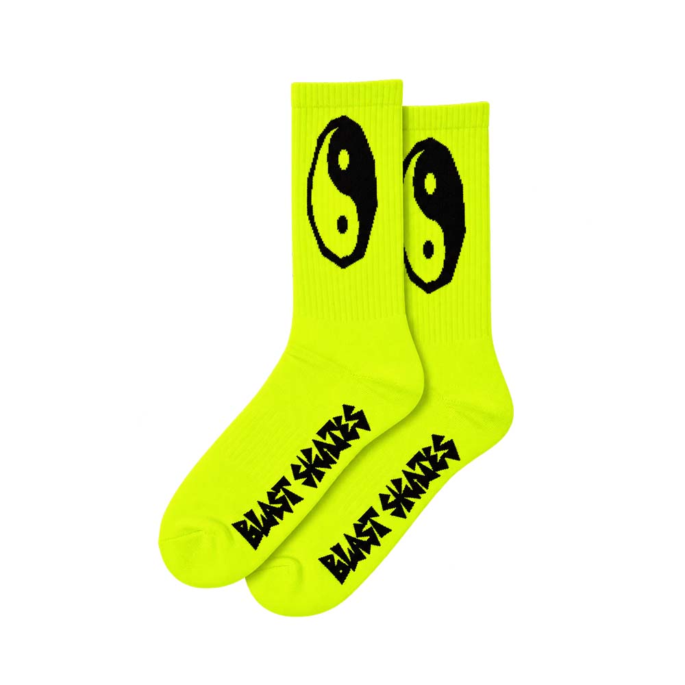 BLAST SKATES – Yin Yang Socken (Neon Yellow)