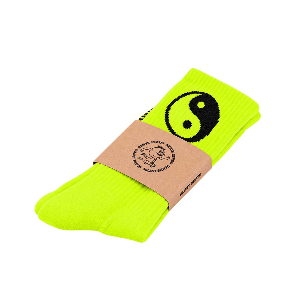 BLAST SKATES – Yin Yang Socken (Neon Yellow)