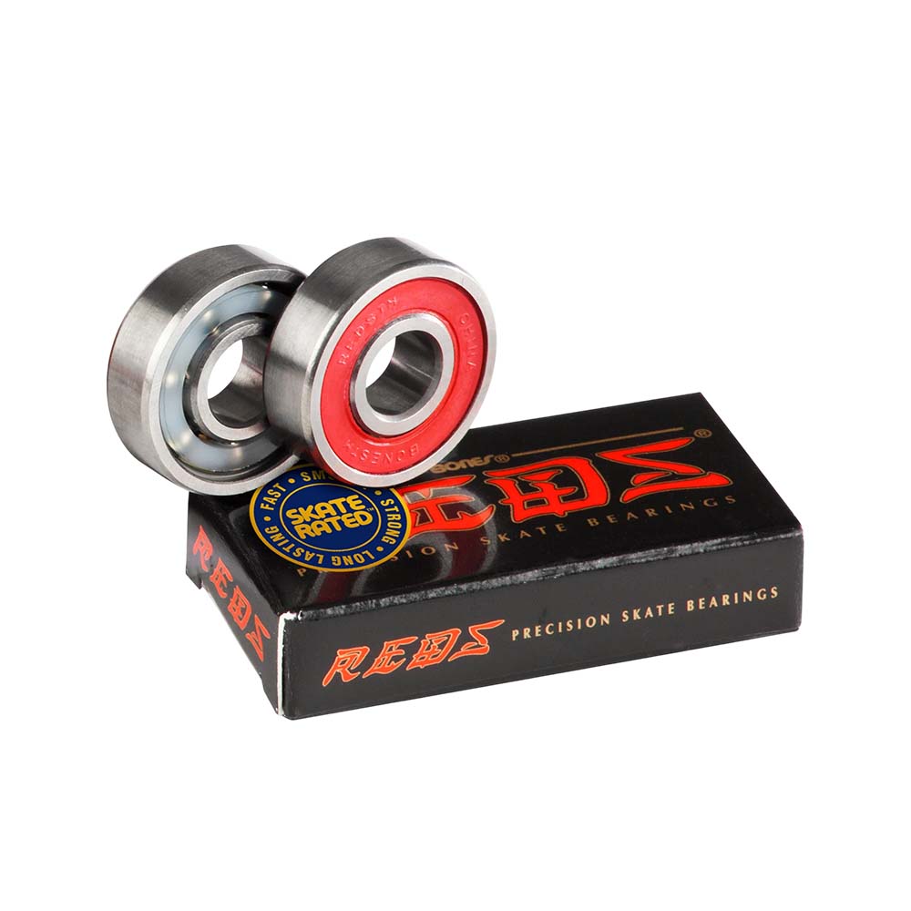 BONES BEARINGS Skateboard Kugellager Reds - Precision Skate Bearings (2er-Set / Ersatzlager)