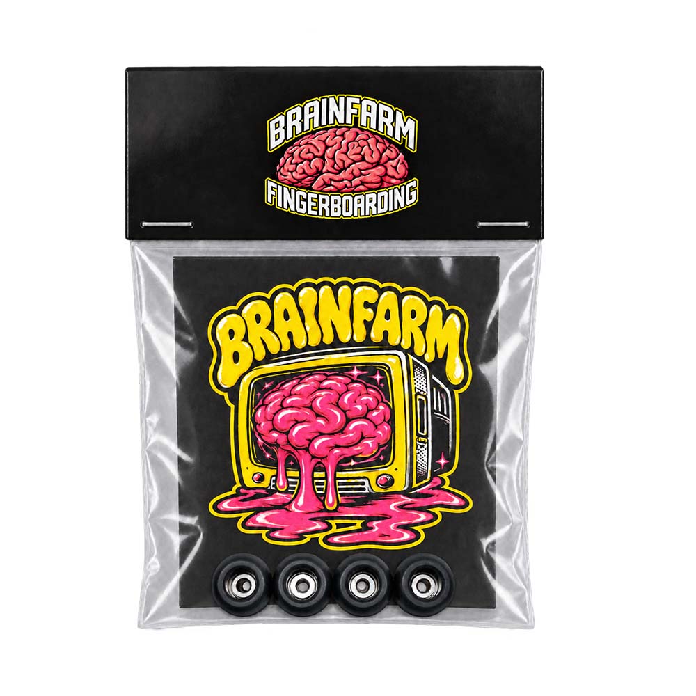 Brainfarm Pro Urethane Fingerboard Wheels Black – 4er-Set