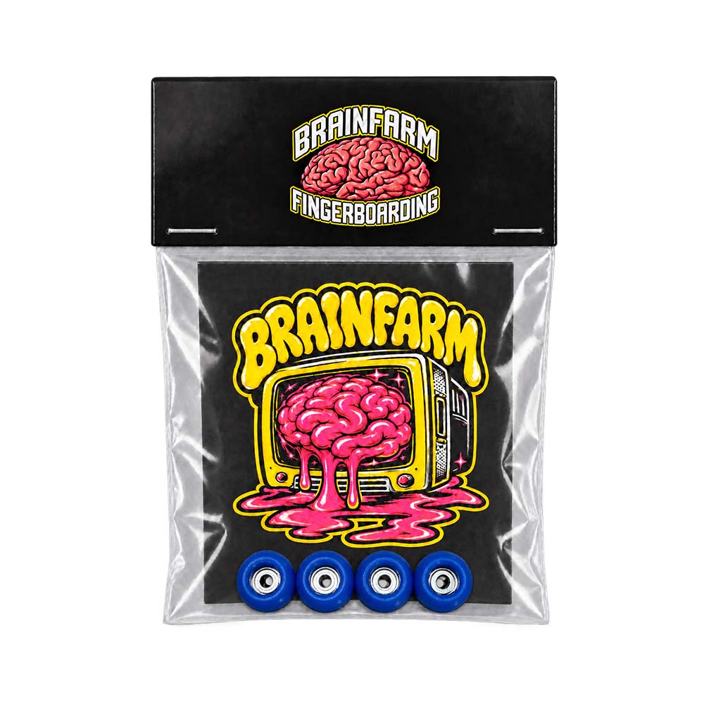 Brainfarm Pro Urethane Fingerboard Wheels Blue – 4er-Set