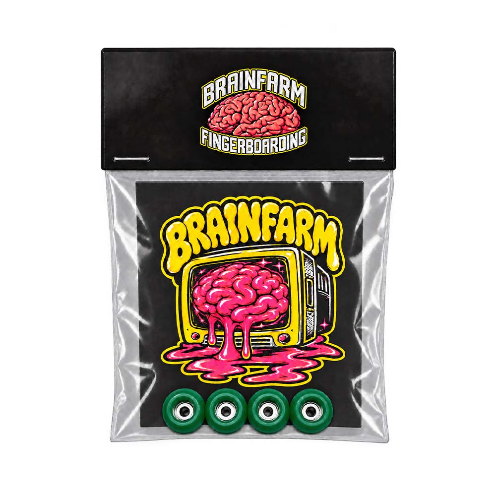 Brainfarm Pro Urethane Fingerboard Wheels Green – 4er-Set