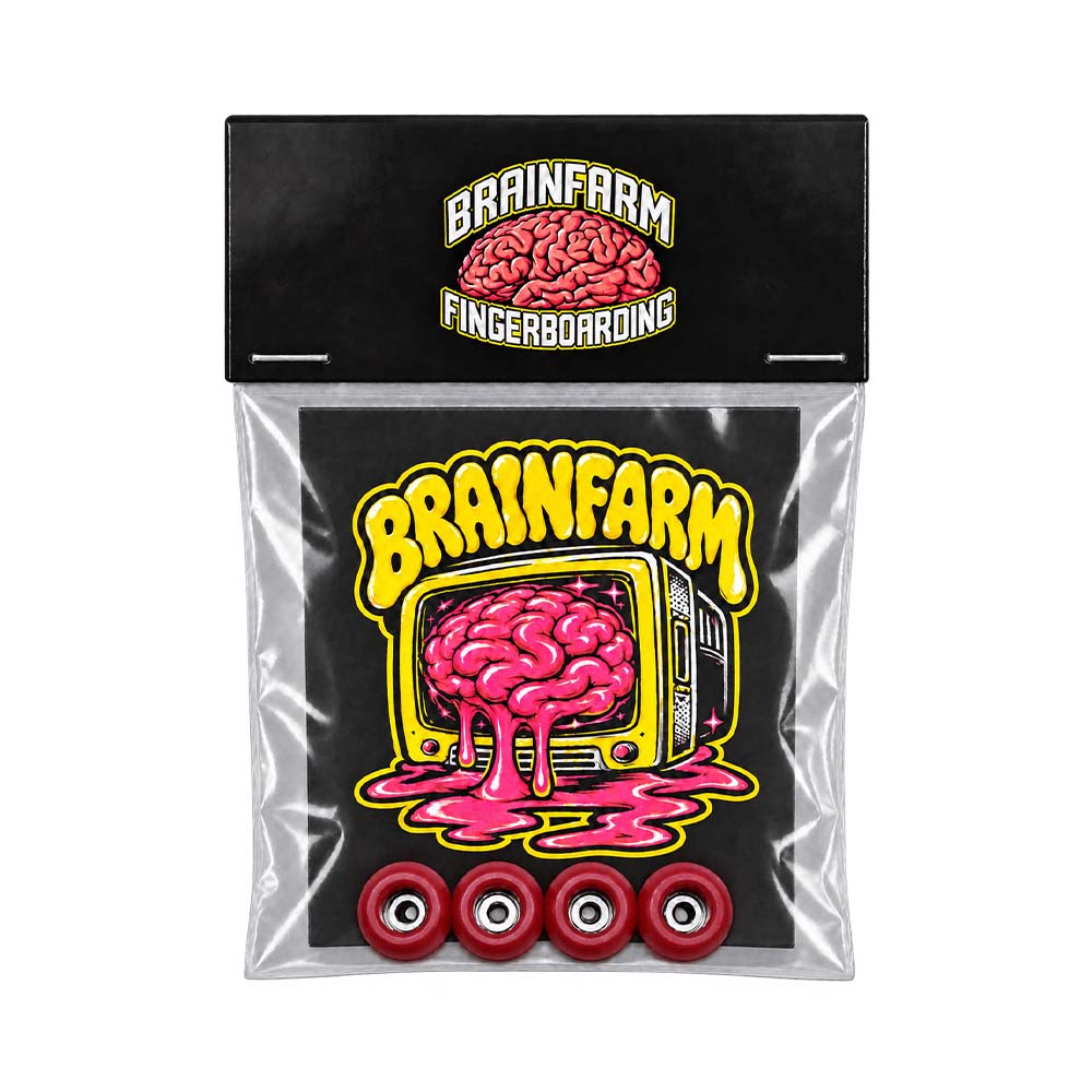 Brainfarm Pro Urethane Fingerboard Wheels Red – 4er-Set