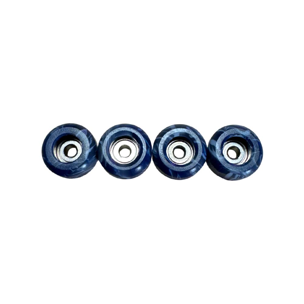 Brainfarm Swirls Urethane Fingerboard Wheels Blue – 4er-Set