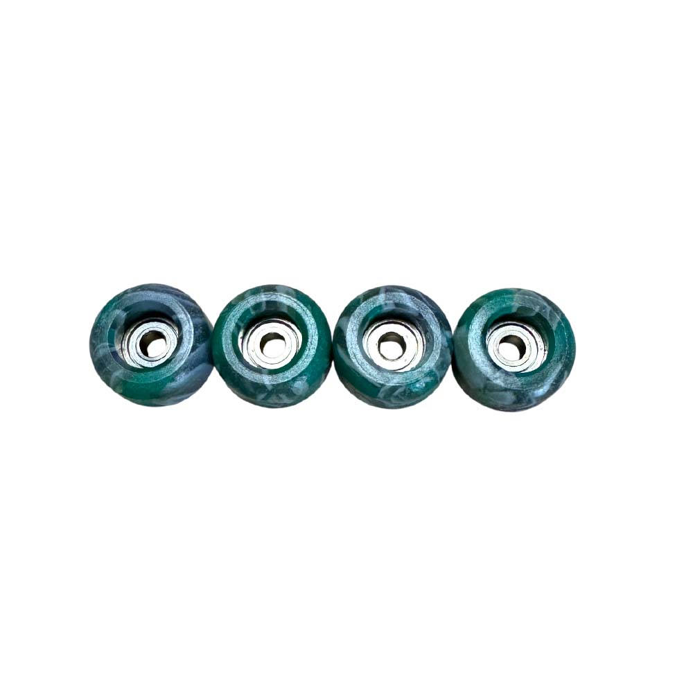 Brainfarm Swirls Urethane Fingerboard Wheels Green – 4er-Set