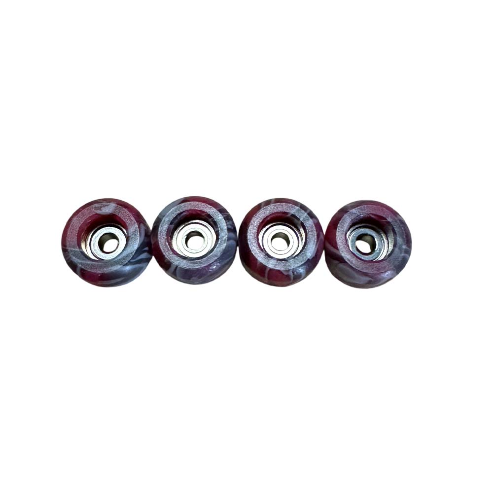 Brainfarm Swirls Urethane Fingerboard Wheels Red – 4er-Set