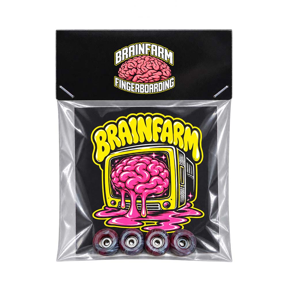 Brainfarm Swirls Urethane Fingerboard Wheels Red – 4er-Set