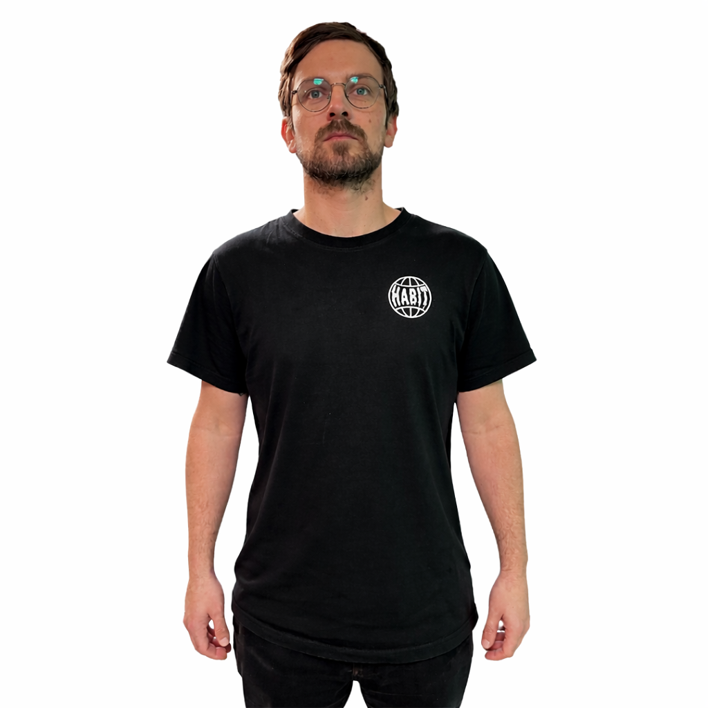 Habit Grinder Tee white / black