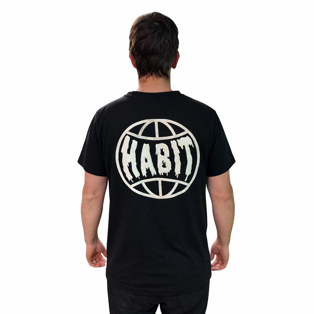 Habit Grinder Tee white / black