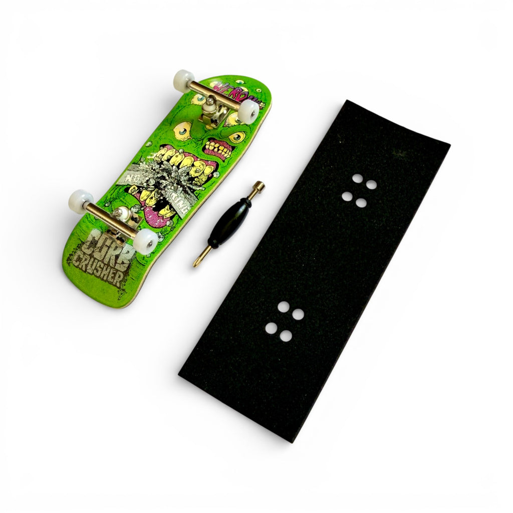 Custom Pro x Heroin Curb Crusher Chomp Fingerboard Komplettset – 33mm x 98mm