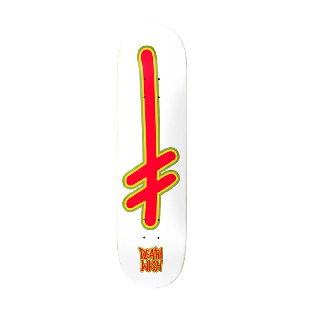 DEATHWISH Skateboard Deck Gang Logo Attitude 8.25" Weiß/Rot