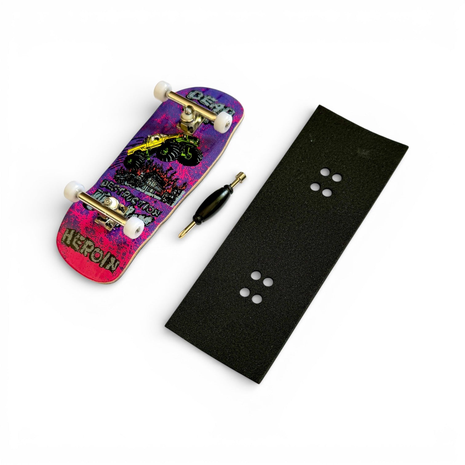 Custom Pro x Heroin Dead Dave Knock Of Fingerboard Komplettset – 36mm x 98mm