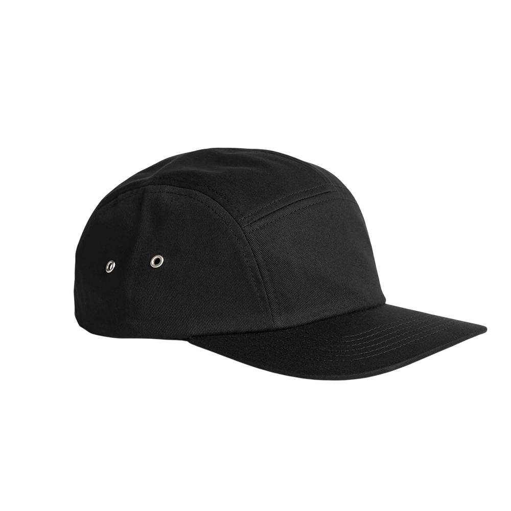 Habit 5 Panel Cap Schwarz – verstellbare Streetwear-Cap