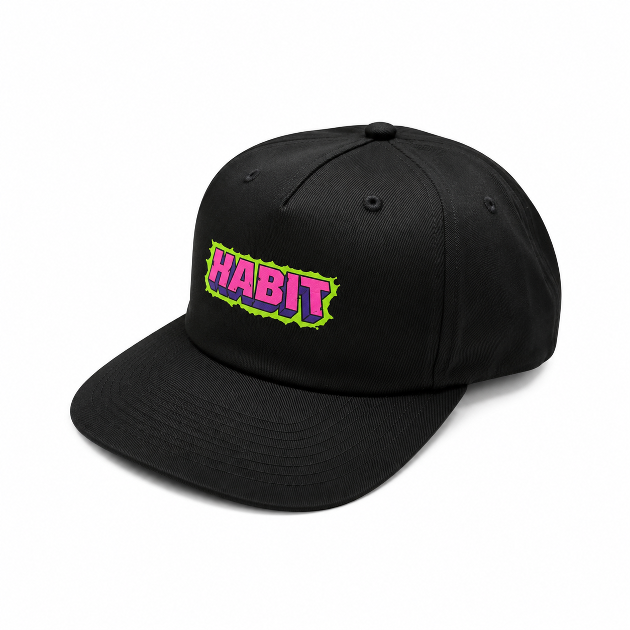 Habit Defender Snapback Cap – Black