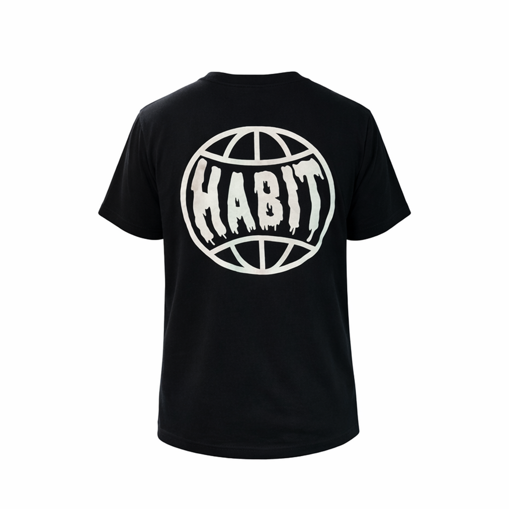 Habit Grinder Tee white / black