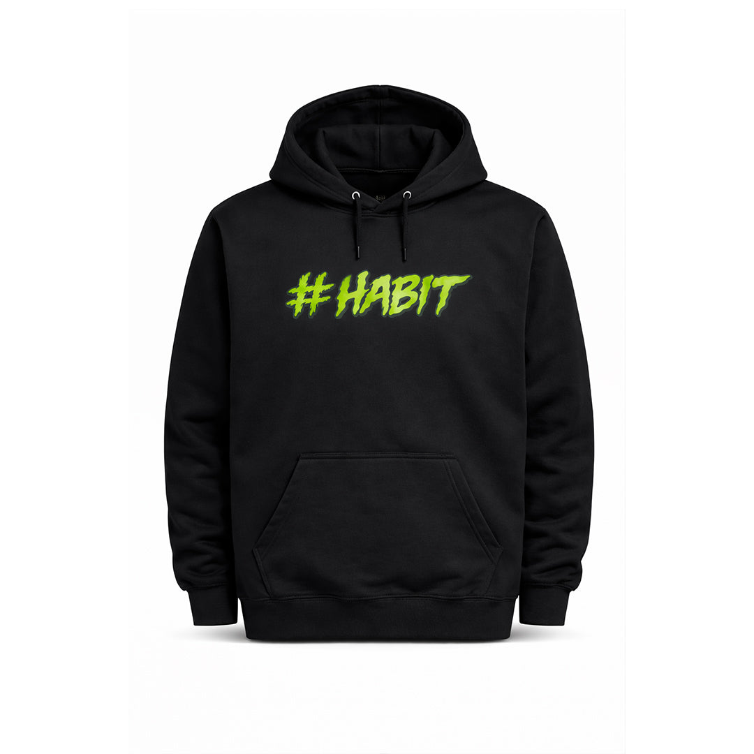 Habit Hashtag Hoodie Black