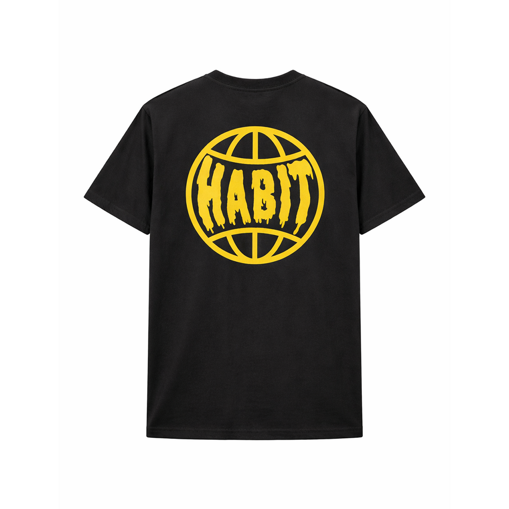 Habit Grinder Tee yellow / black