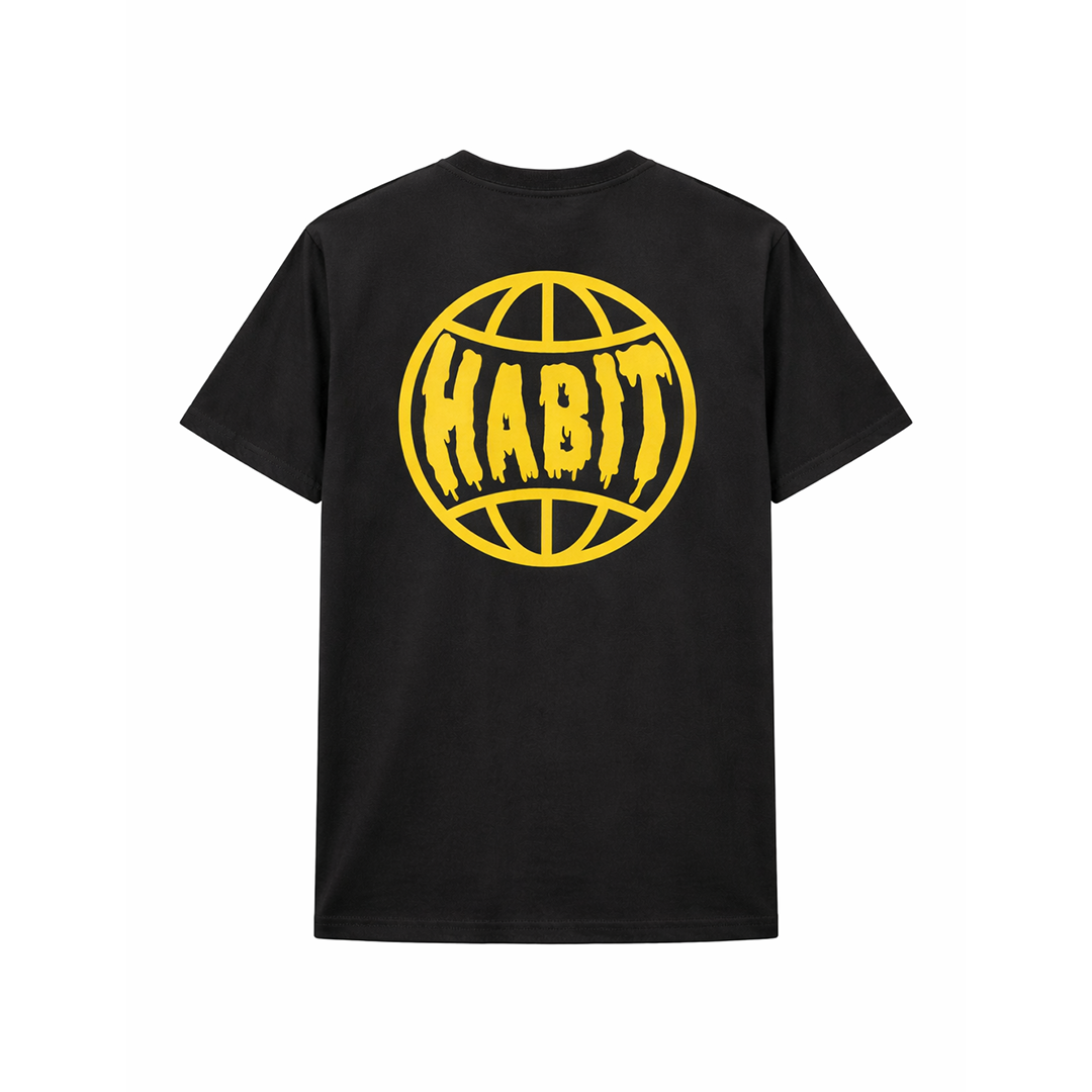 Habit Grinder Tee yellow / black