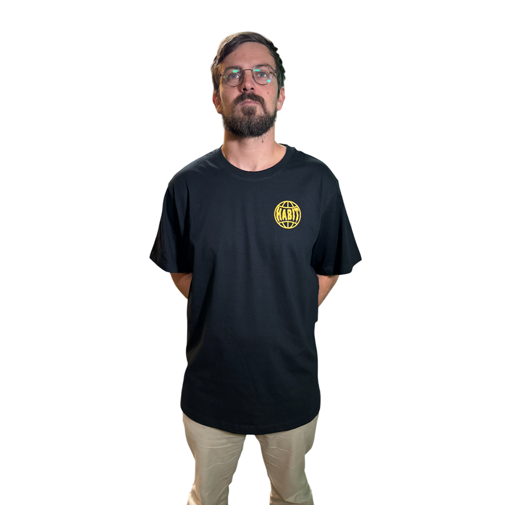 Habit Grinder Tee yellow / black