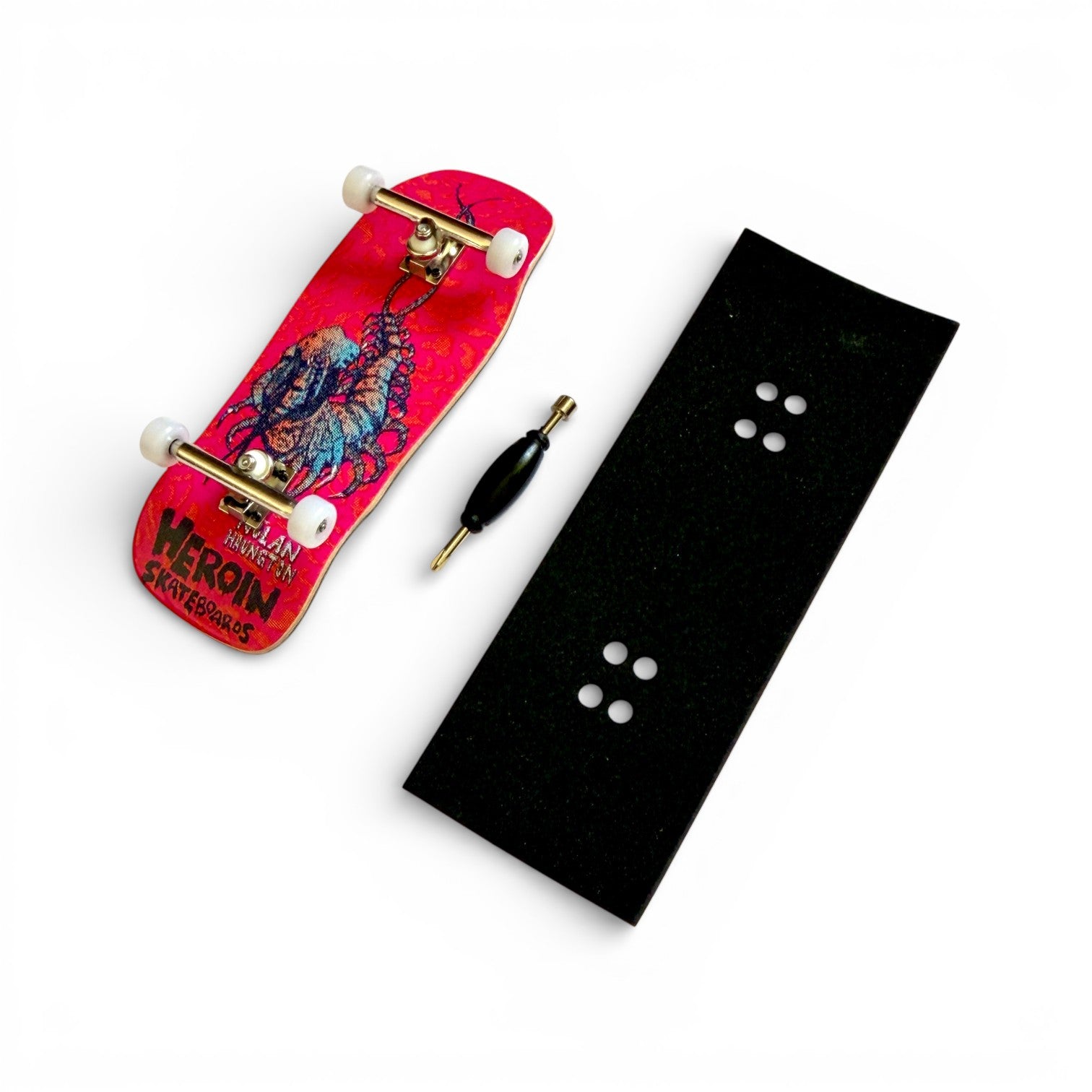 Custom Pro x Heroin Haungton Knock Off Fingerboard Komplettset – 36mm x 96mm