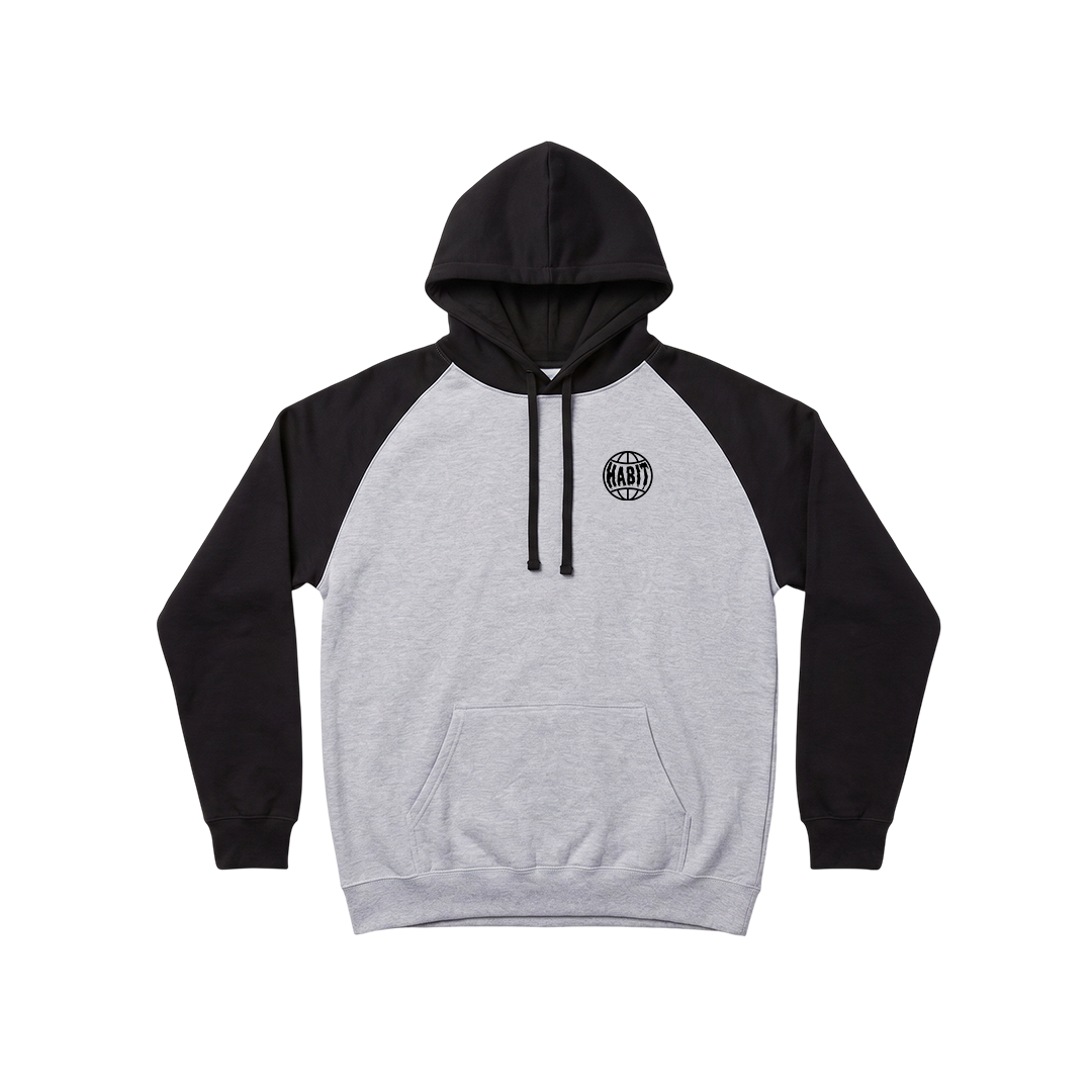 Habit Grinder Hoodie Black Grey