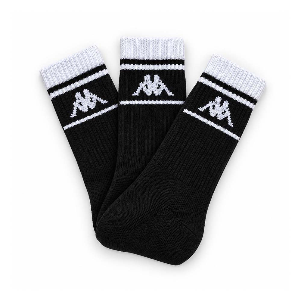 Kappa – Crew Socken (3er Pack) // Black
