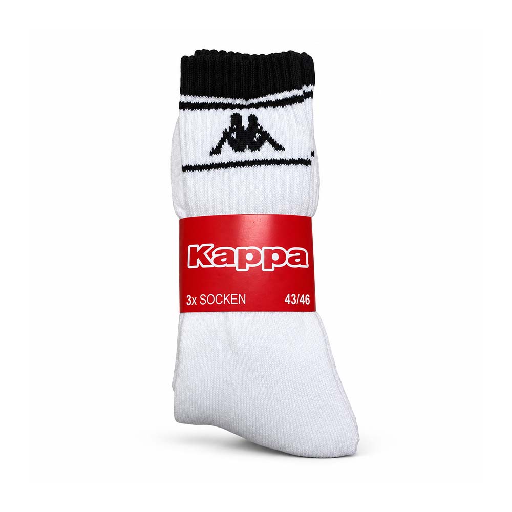 Kappa – Crew Socken (3er Pack) // White