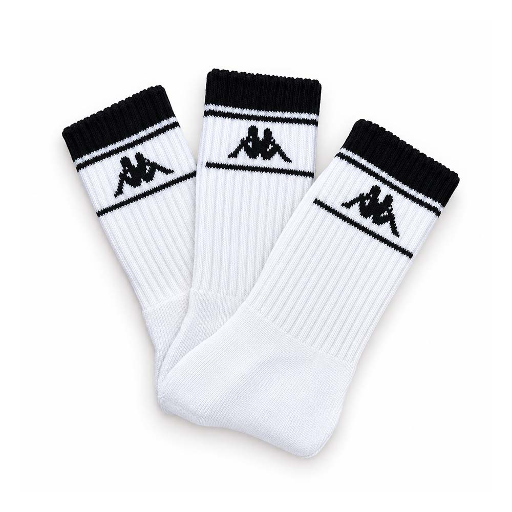 Kappa – Crew Socken (3er Pack) // White