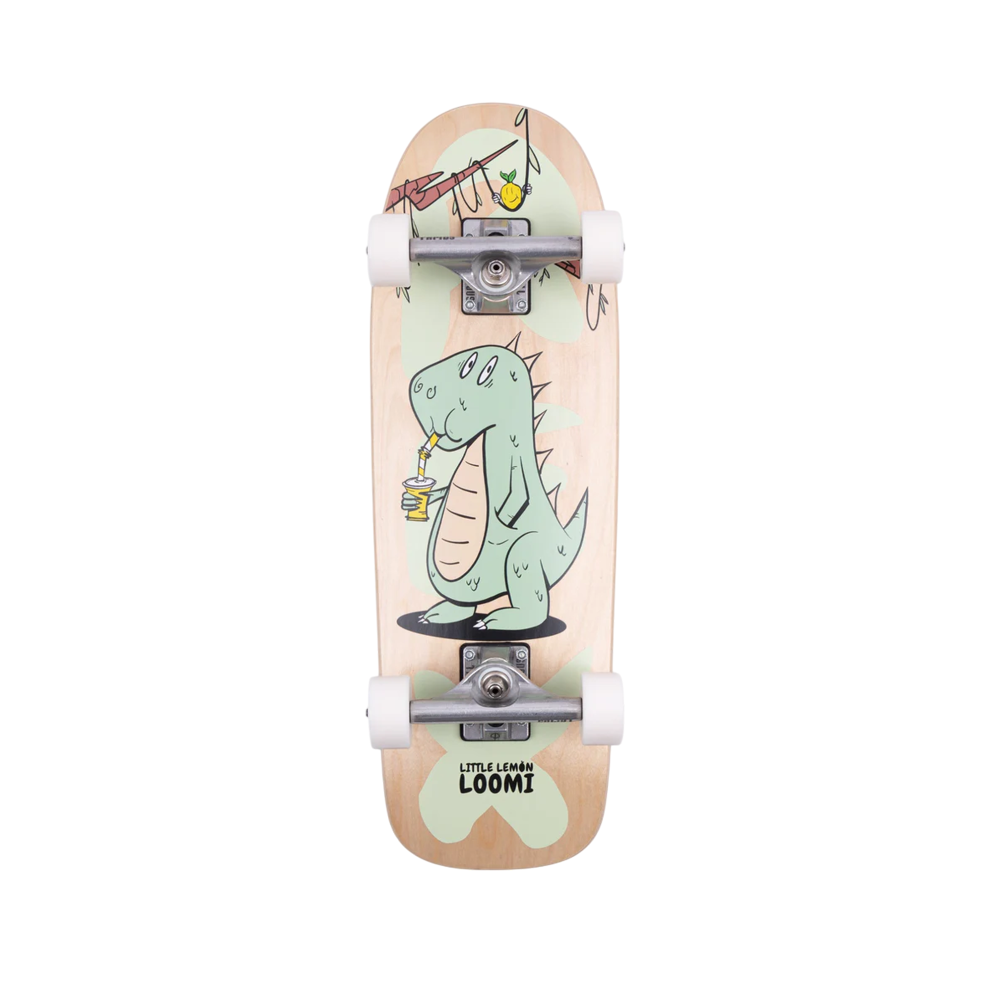 LITTLE LEMON LOOMI - Corkgrip Kinder Skateboard, T-REX - 24.75"