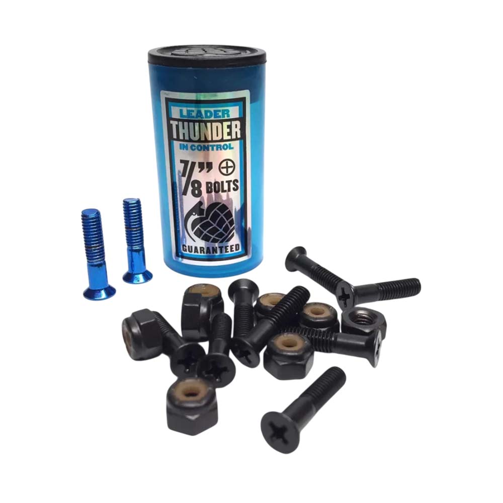 Thunder Trucks Skateboard Montageset 7/8" Phillips Kreuzschlitz Hardware (Blau/Schwarz)