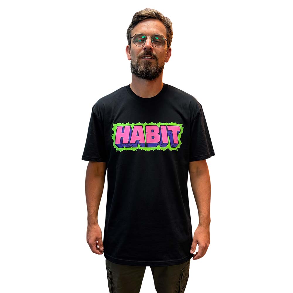 Habit – Defender Skate T-Shirt //  Black