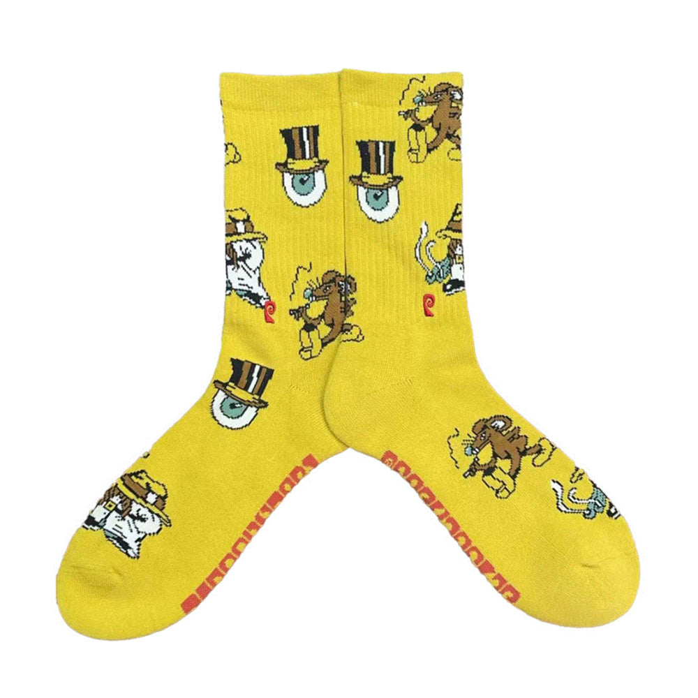 Psockadelic Gang Gang Crew Socken - Gelb