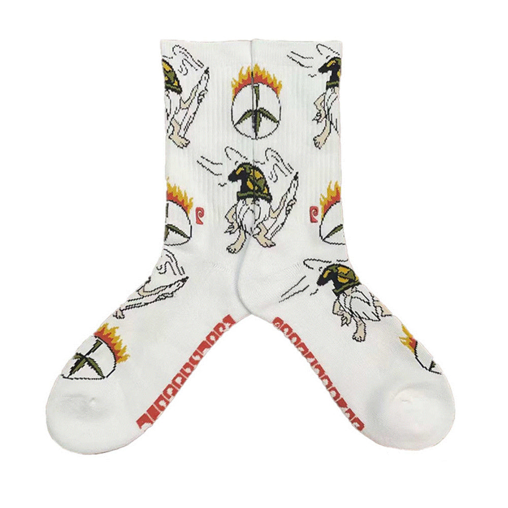 Psockadelic OG Smoker Crew Socken - Weiß