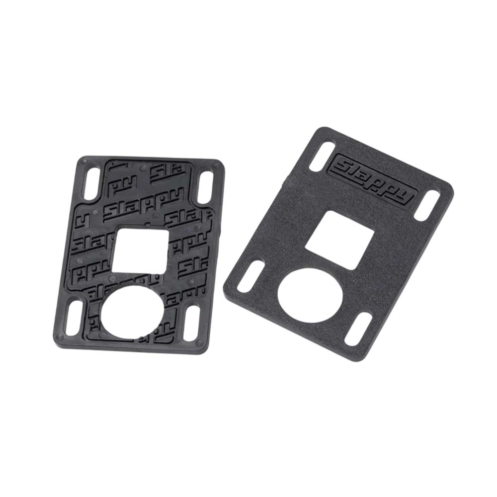 Slappy Trucks Skateboard Shock Pads Slabs 4mm Riser Pads (Schwarz / 2er-Pack)