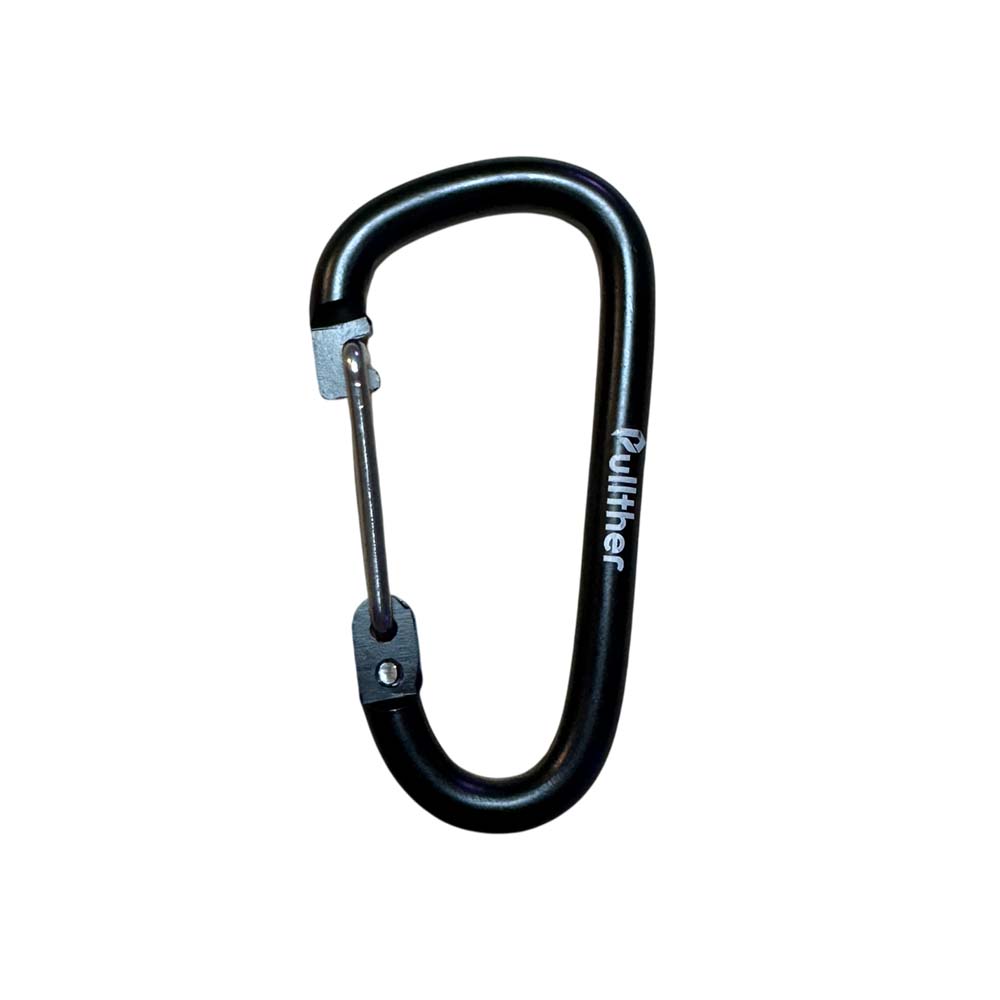 Pullther – Mini Schlüssel-Karabiner (Aluminium, Schwarz)