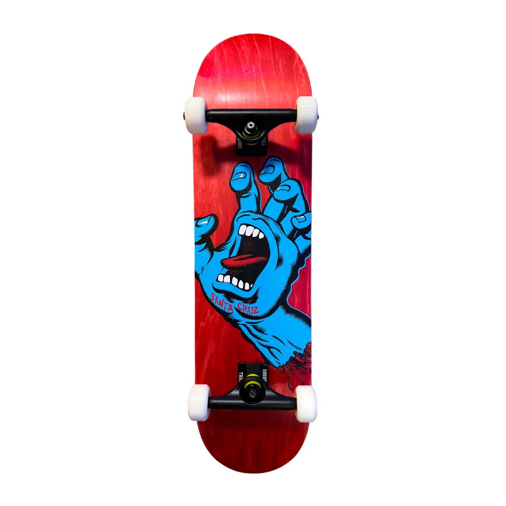 Santa Cruz Skateboard Complete Screaming Hand Red/Blue/Black – 8.00" (Custom Setup)