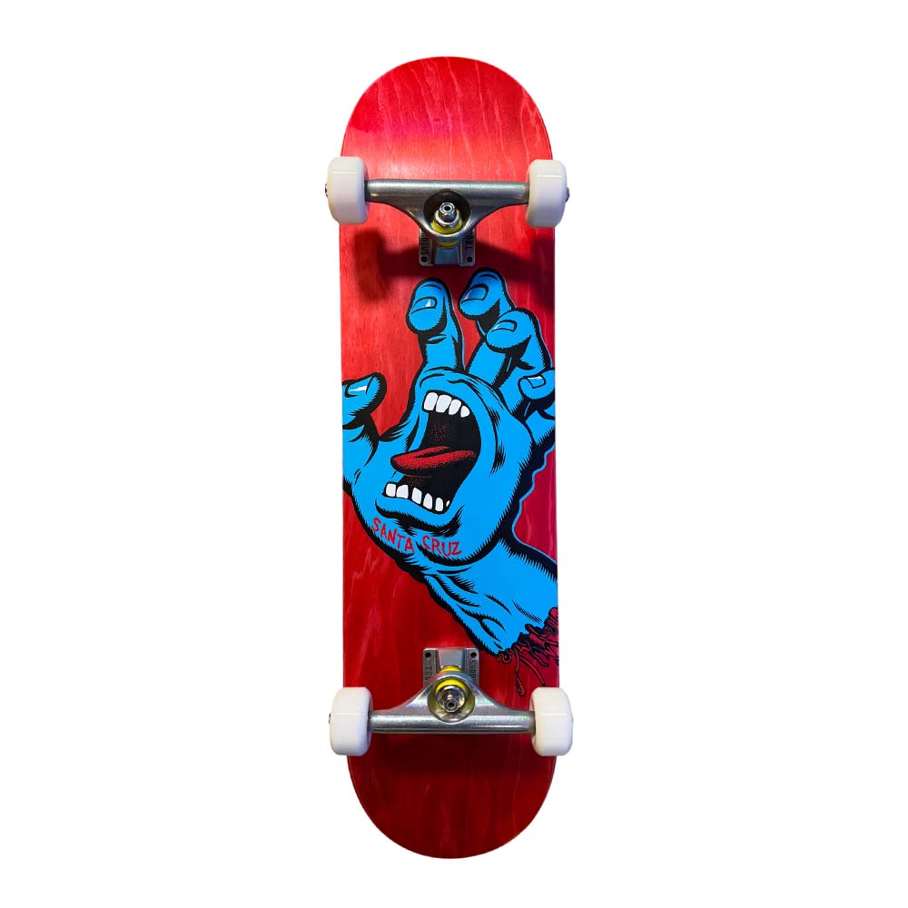 Santa Cruz Skateboard Complete Screaming Hand Red/Blue/Silver – 8.00" (Custom Setup)