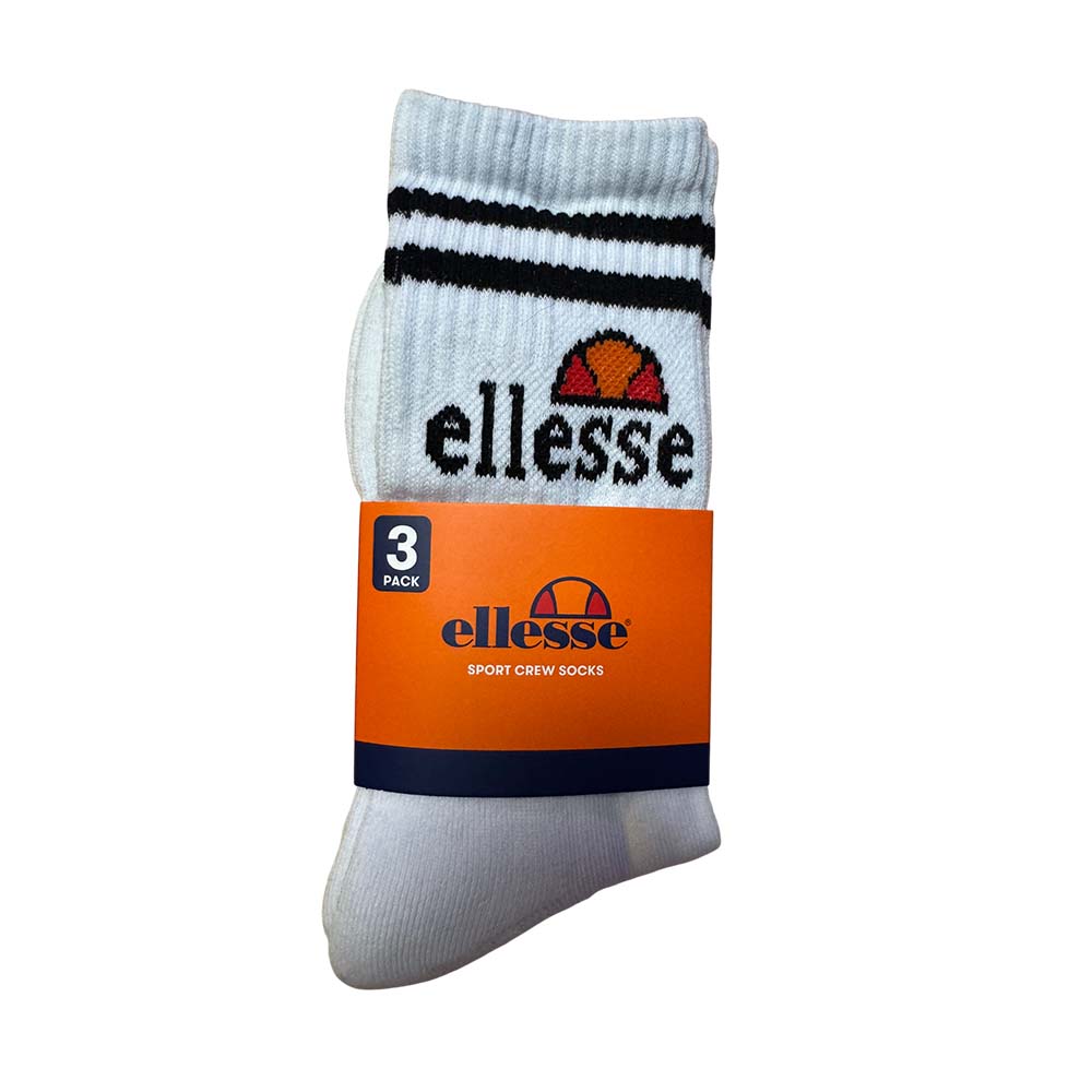 ellesse – Sport Crew Socken (3er-Pack, Weiß)
