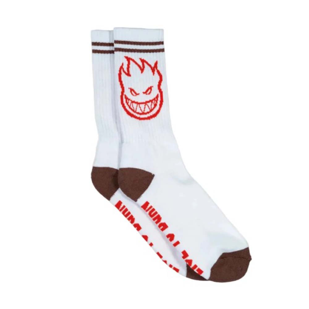 SPITFIRE Skatesocken Big Head Classic Crew Socks Weiß/Braun
