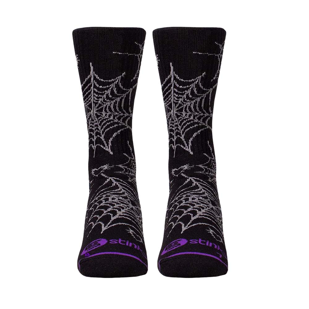 Stinky Socks - Love Net Skatesocken - Schwarz / Silber