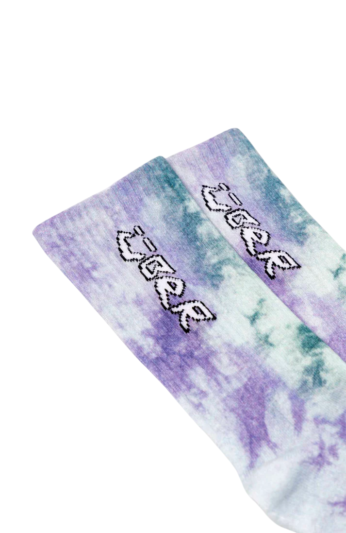 ÜBER Batik Socks Purple Blue