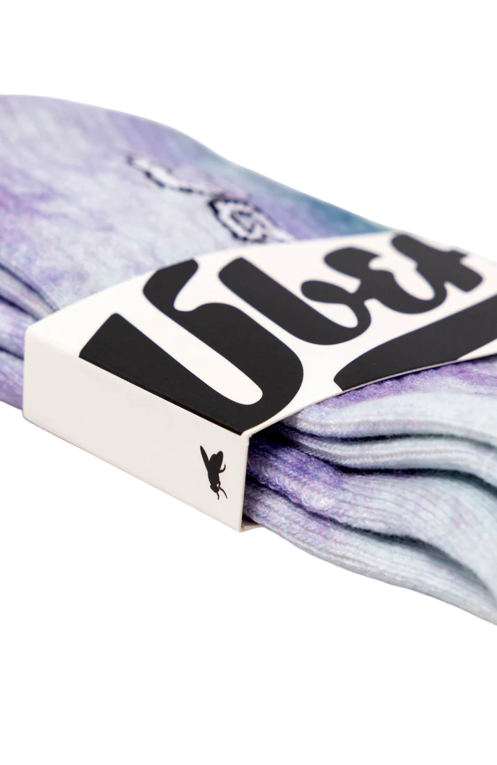 ÜBER Batik Socks Purple Blue